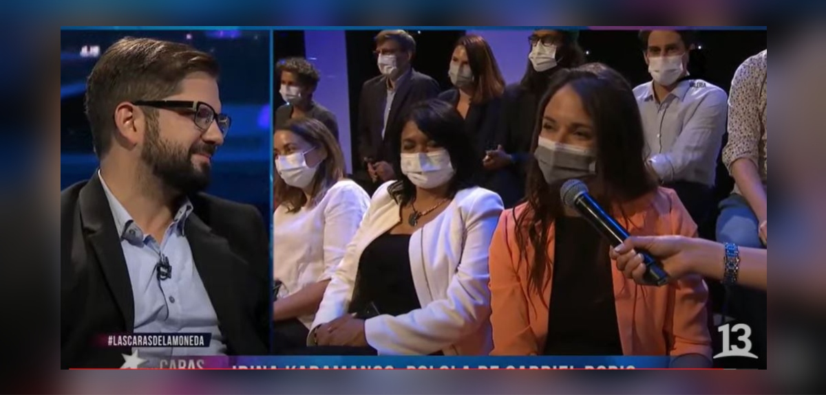 Irina Karamanos, pareja de Boric, dio aplaudida respuesta a Don Francisco sobre ser Primera Dama