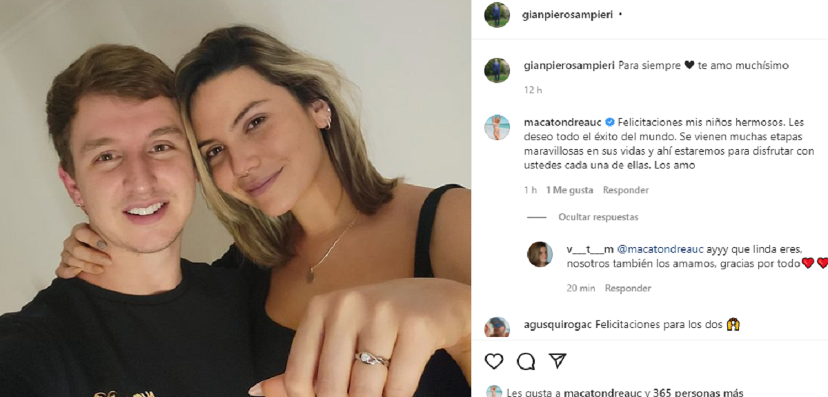 Hijo de Macarena Tondreau contraerá matrimonio