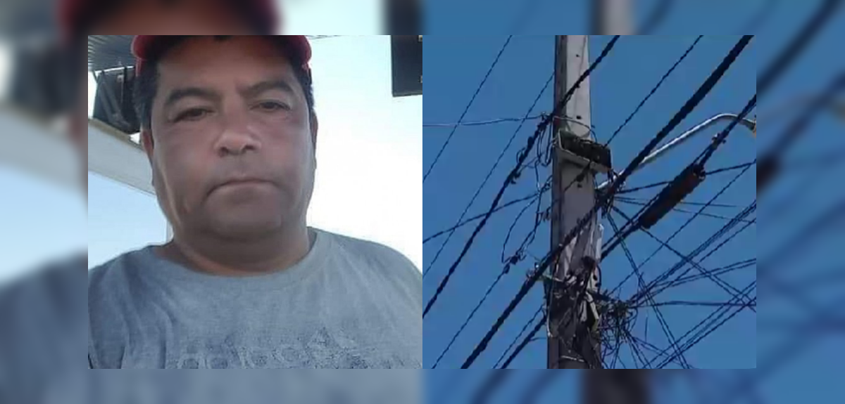 Hombre falleció electrocutado tras colgar una bandera en un poste para recordar a su difunto hijo