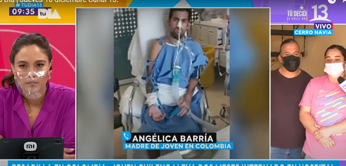 Madre de joven internado en Colombia por bacteria pide ayuda para traerlo a Chile: “Está luchando”