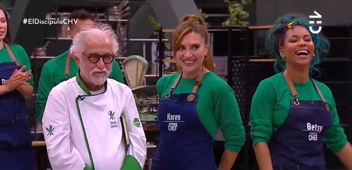 Karen Bejarano sufrió chascarro con su ropa en El Discípulo del Chef:  Álvaro Morales la salvó