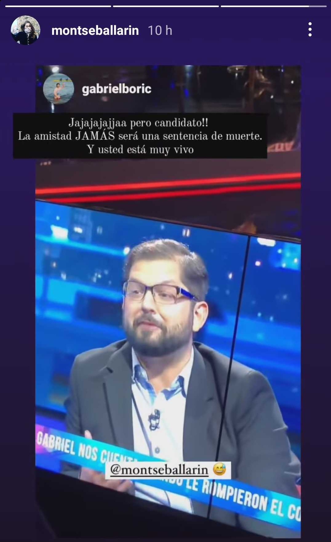 Montserrat Ballarin respuesta Gabriel Boric