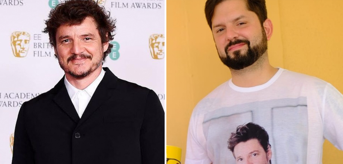 Pedro Pascal reiteró su preferencia presidencial utilizando polera con imagen de Gabriel Boric