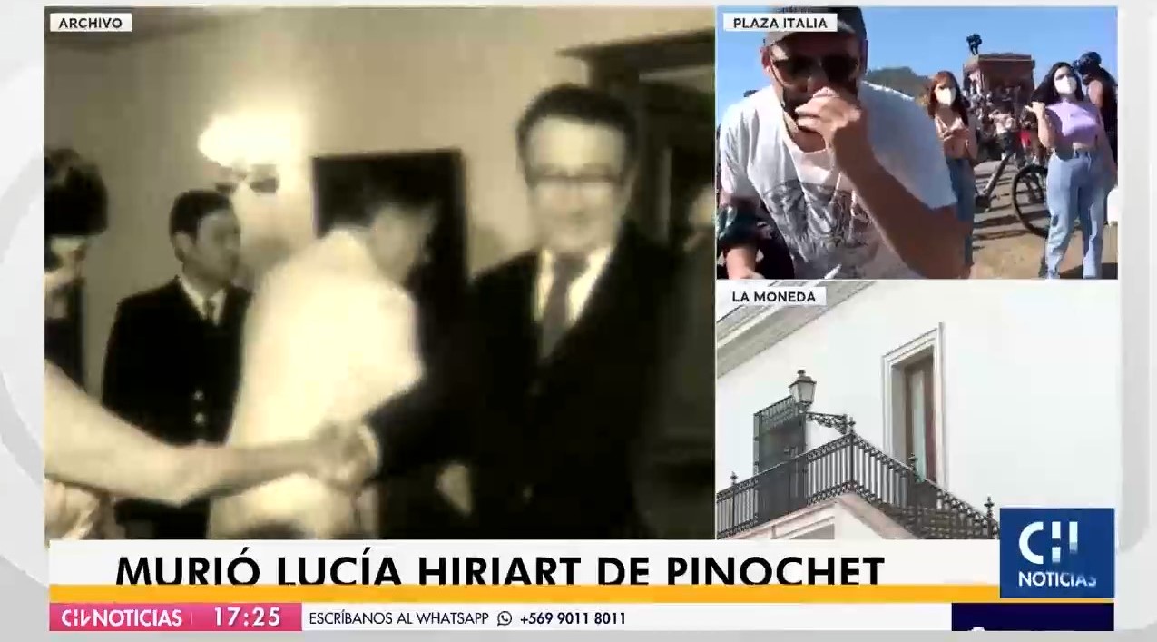 Equipo de Chilevisión es expulsado de Plaza Baquedano