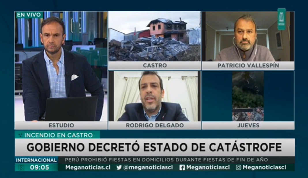 Rodrigo Delgado ayuda incendio castro