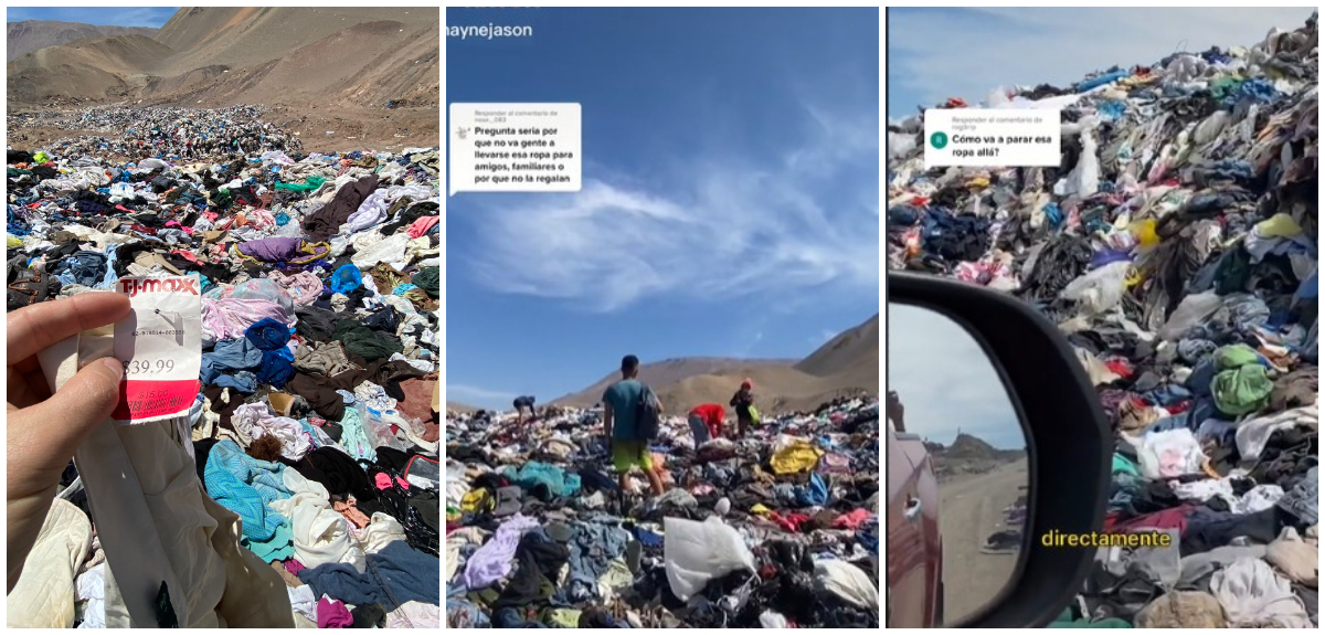 Periodista registró las toneladas de ropa botada en Desierto de Atacama: “Muchas tienen etiqueta”