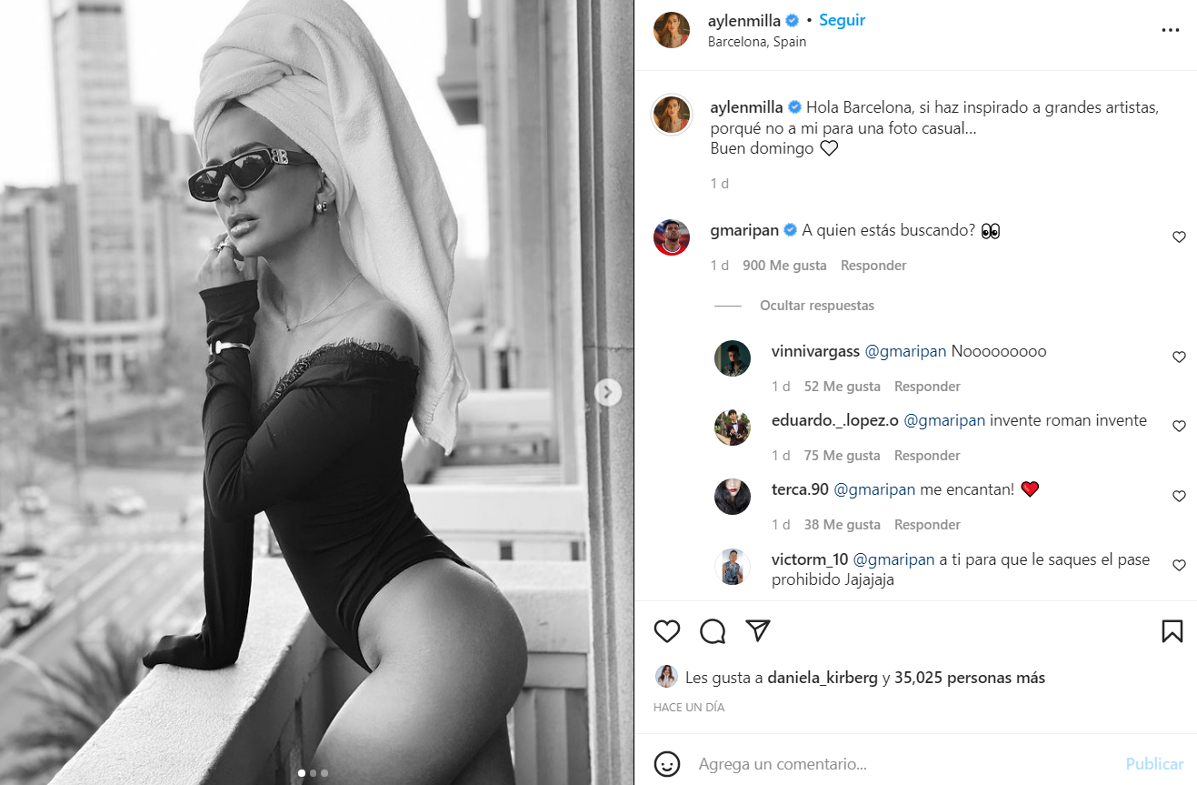 Aylén Milla y Guillermo Maripán tuvieron coqueto intercambio de mensajes