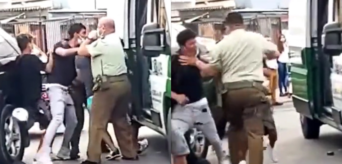 Carabineros son agredidos en medio de procedimiento en feria de Arica: uno quedó con fractura nasal