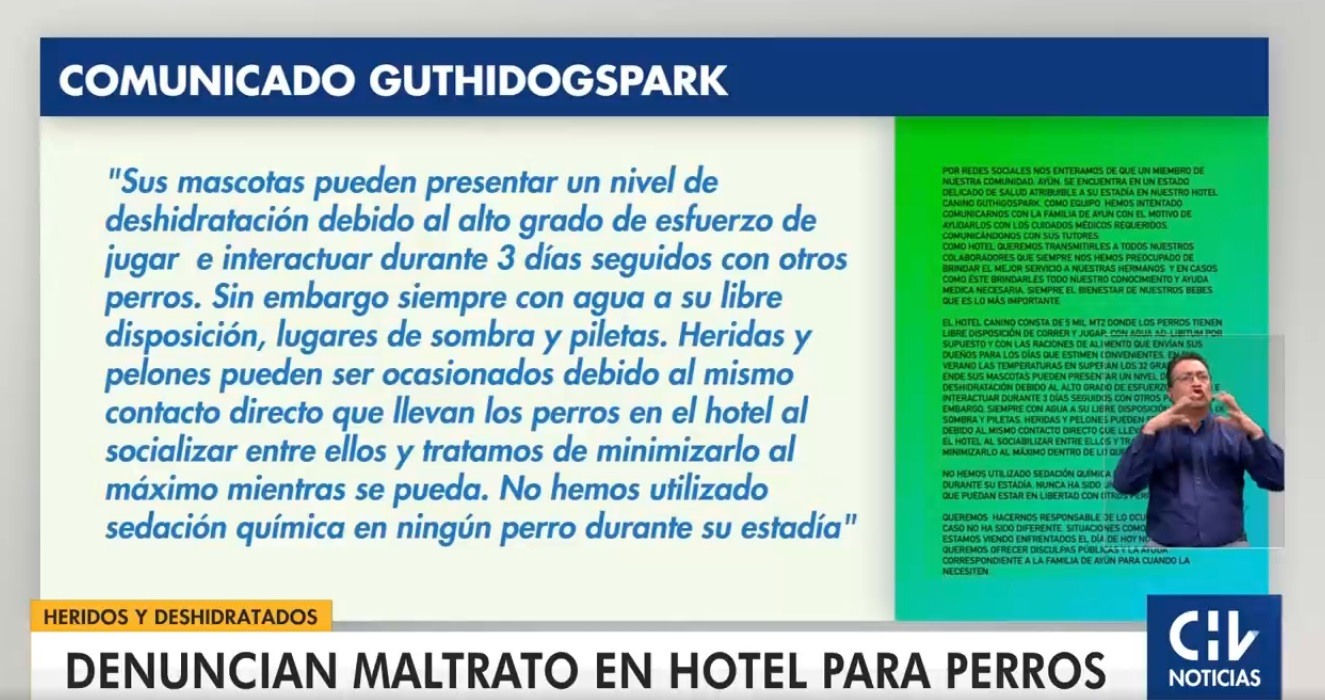 comunicado hotel
