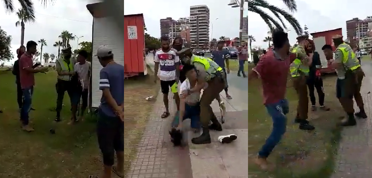 Detienen a cuatro migrantes por agresión a carabineros en playa Cavancha de Iquique