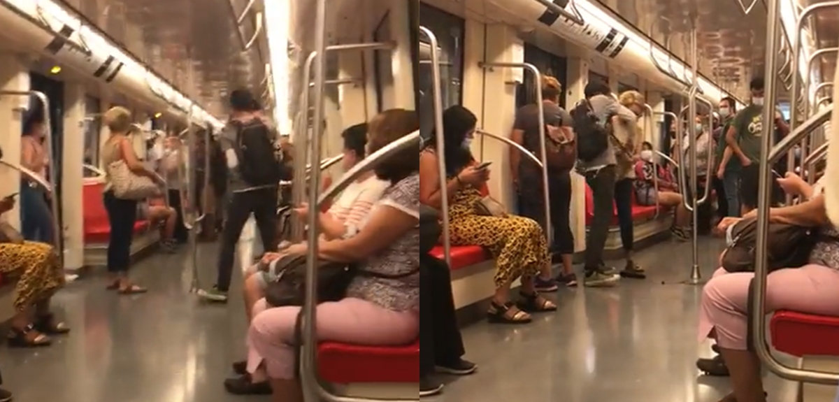 Mujer recibió golpes de artista callejero al interior del Metro tras solicitar el uso de mascarilla
