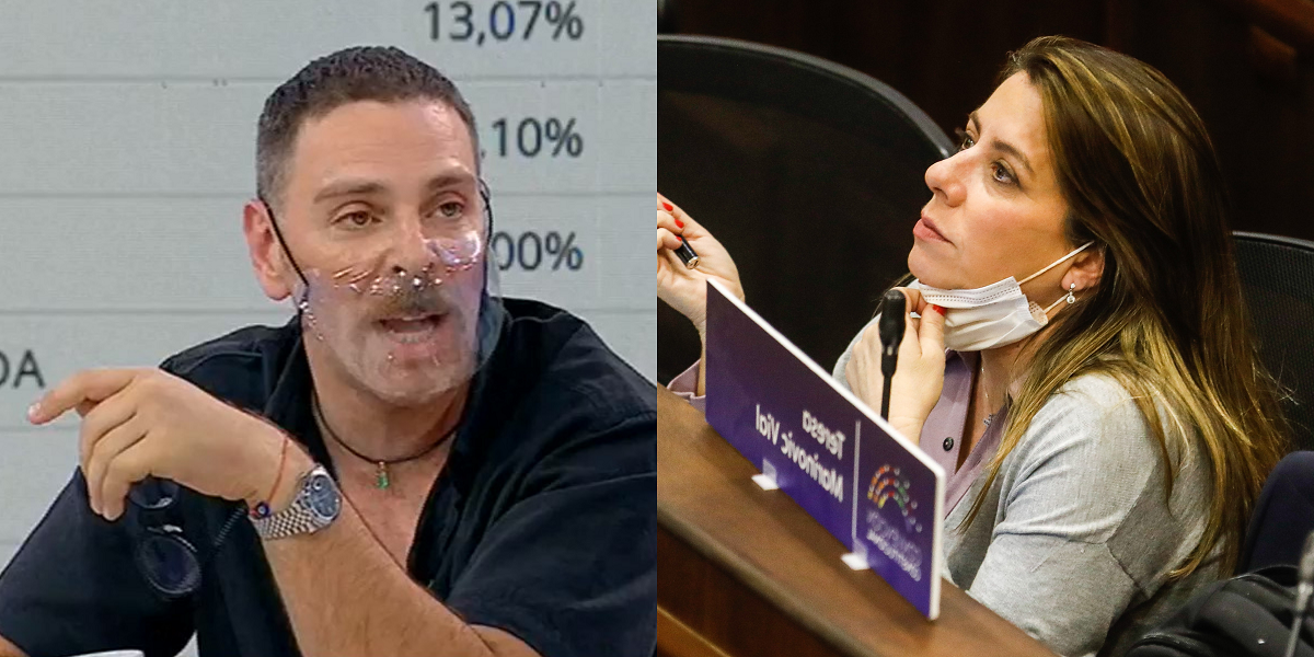 José Antonio Neme trató de “provocadora” a Teresa Marinovic por no usar mascarilla en Convención
