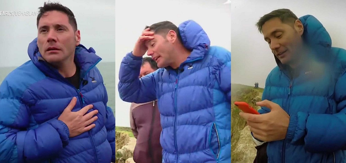 Pancho Saavedra y su riesgoso desafío en acantilado en Lugares que Hablan: llamó nervioso a su mamá