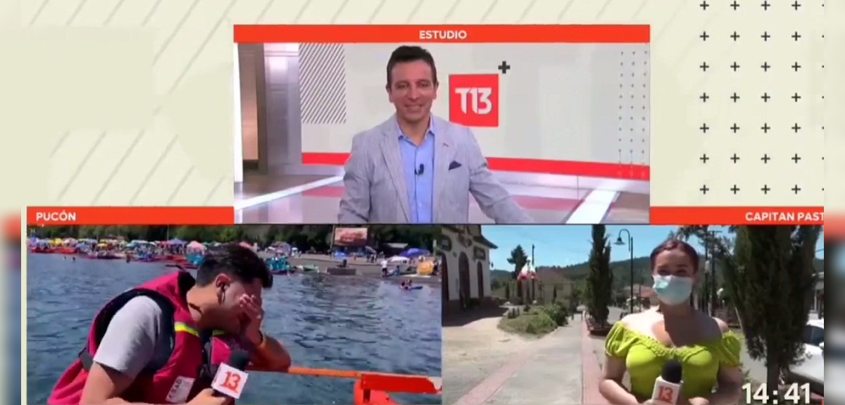 Periodista de T13 Tarde sufrió ataque de risa en pleno despacho: 