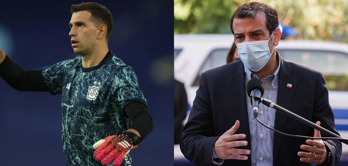 El provocador mensaje de Dibu Martínez al llegar a Calama con Argentina: ministro Delgado respondió