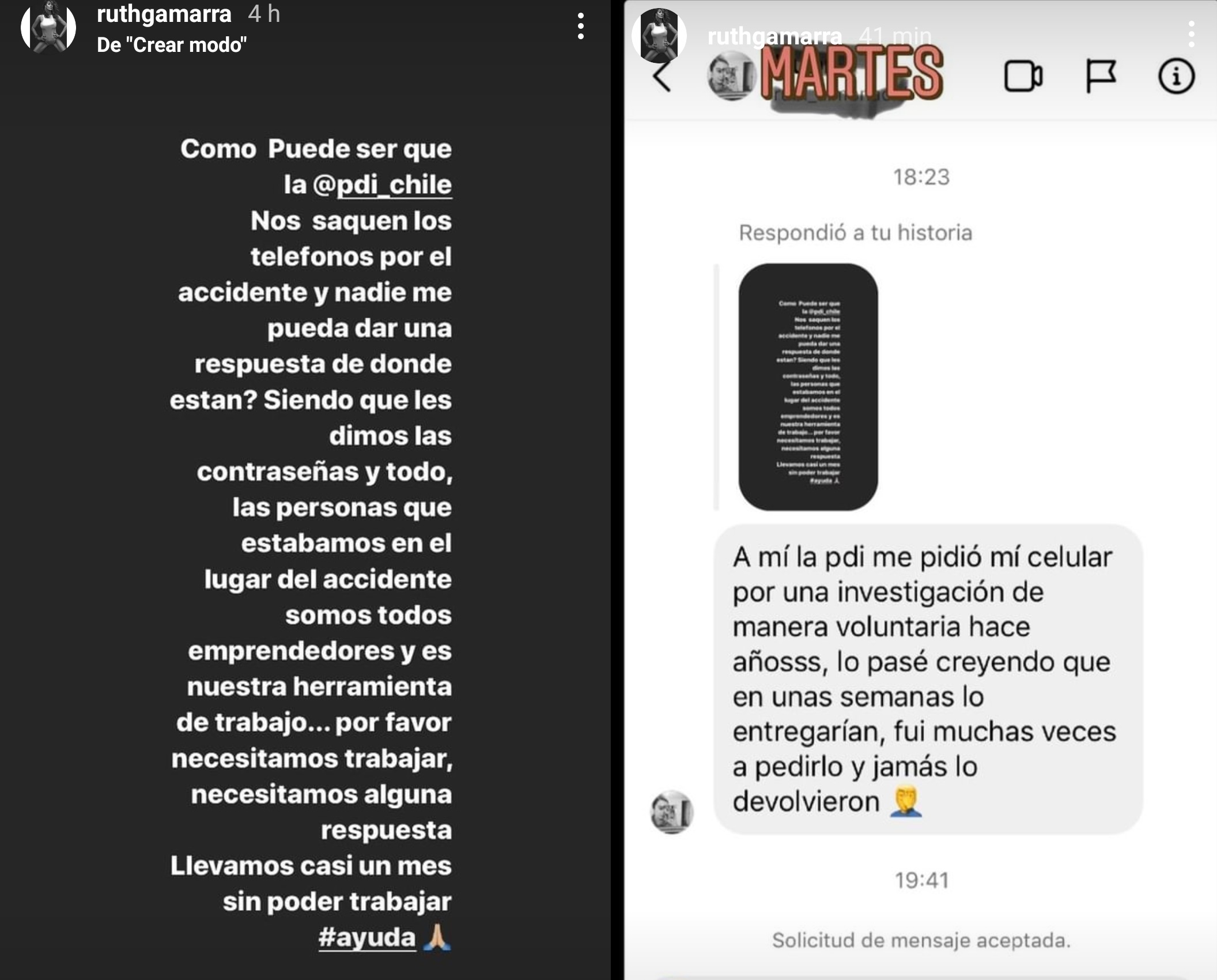 Ruth Gamarra contra la PDI