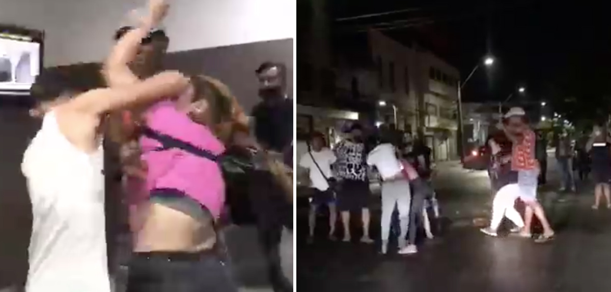 Agredieron a conserjes de edificio tras pedir bajar volumen de la música: videos registraron riña