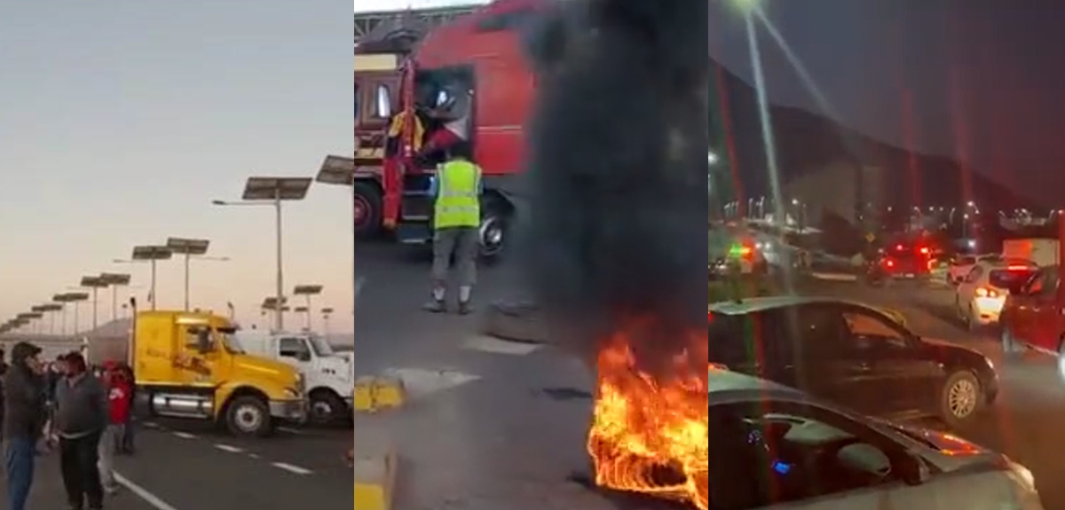 Camioneros paralizan el norte ante asesinato de colega en Antofagasta: bloquearon accesos