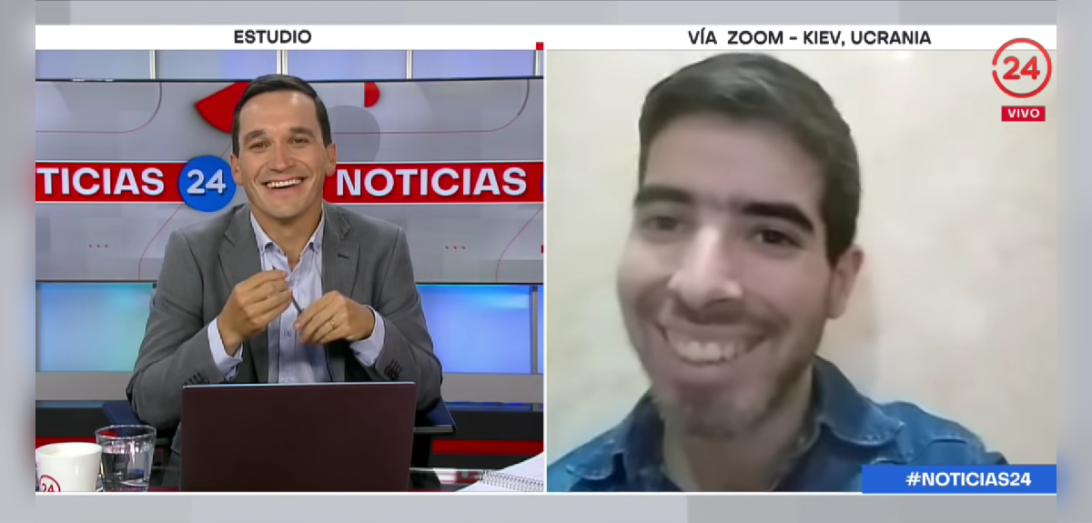 Comentario sin filtro de chileno en Kiev sobre ucranianas descolocó a periodista de 24 Horas