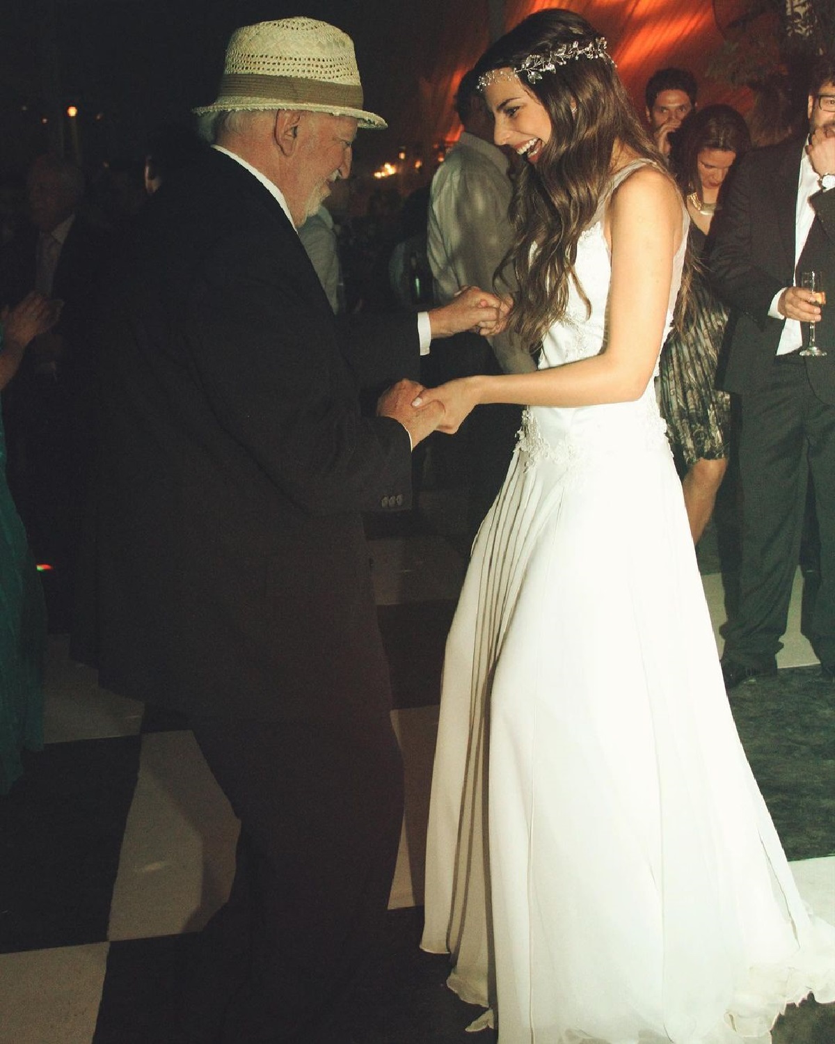 Daniela Castillo y su papá