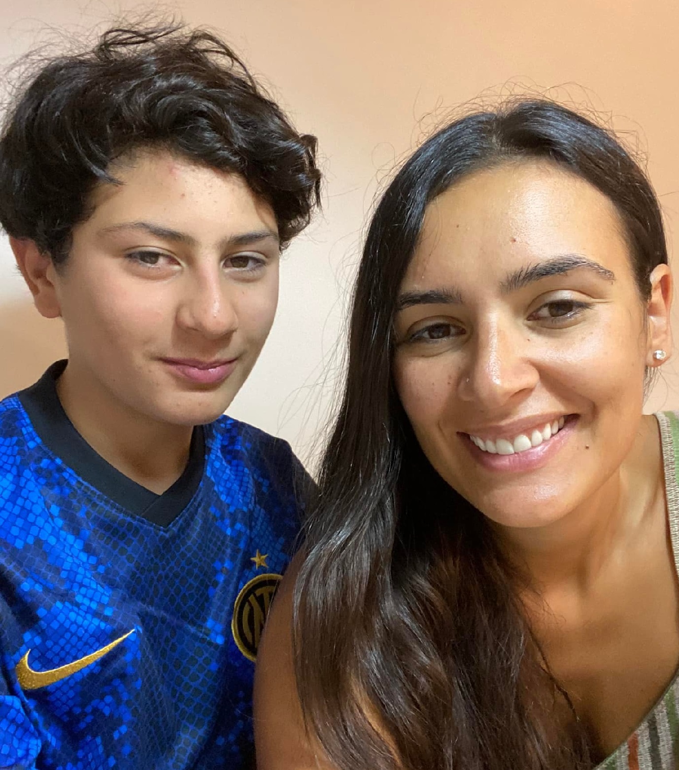 Dominique Gallego y su hijo Martín