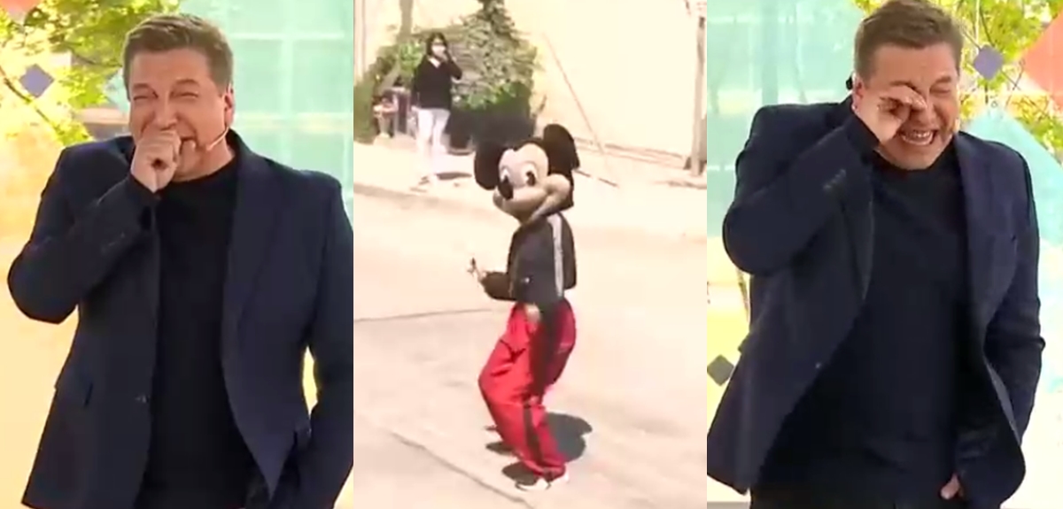 Corpóreos provocaron ataque de risa de JC Rodríguez en Contigo en la mañana: Mickey Mouse perreó