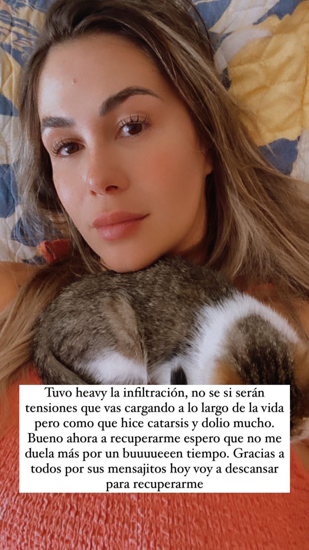 Laura Prieta se sometió a infiltración lumbar por fuertes dolores en su espalda