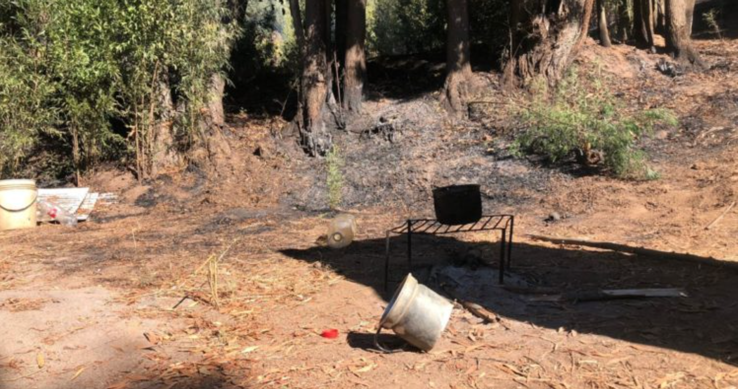 Muerte adulto mayor en incendio forestal