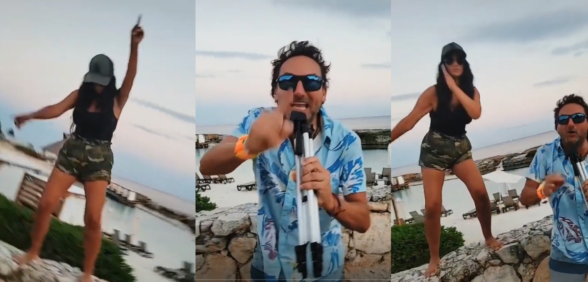 ¿Me Late en Cancún? Pamela Díaz y Daniel Fuenzalida mostraron cómica reunión en resort mexicano