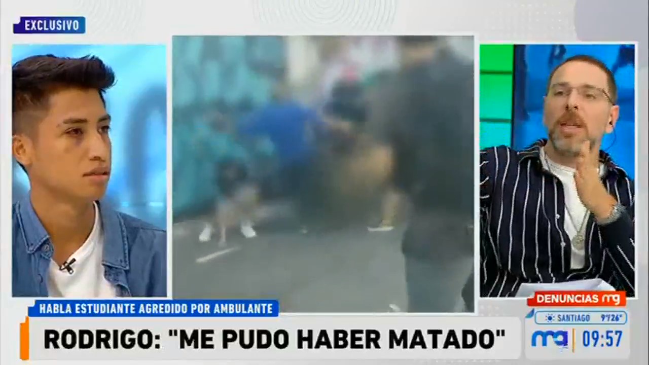 Estudiante agredido por comerciantes en Estación Central dio su versión