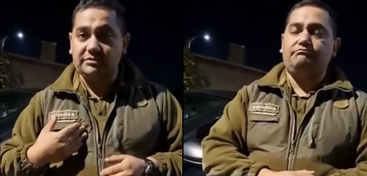 Carabinero fue grabado en estado de ebriedad tras chocar en Los Ángeles: lo dieron de baja