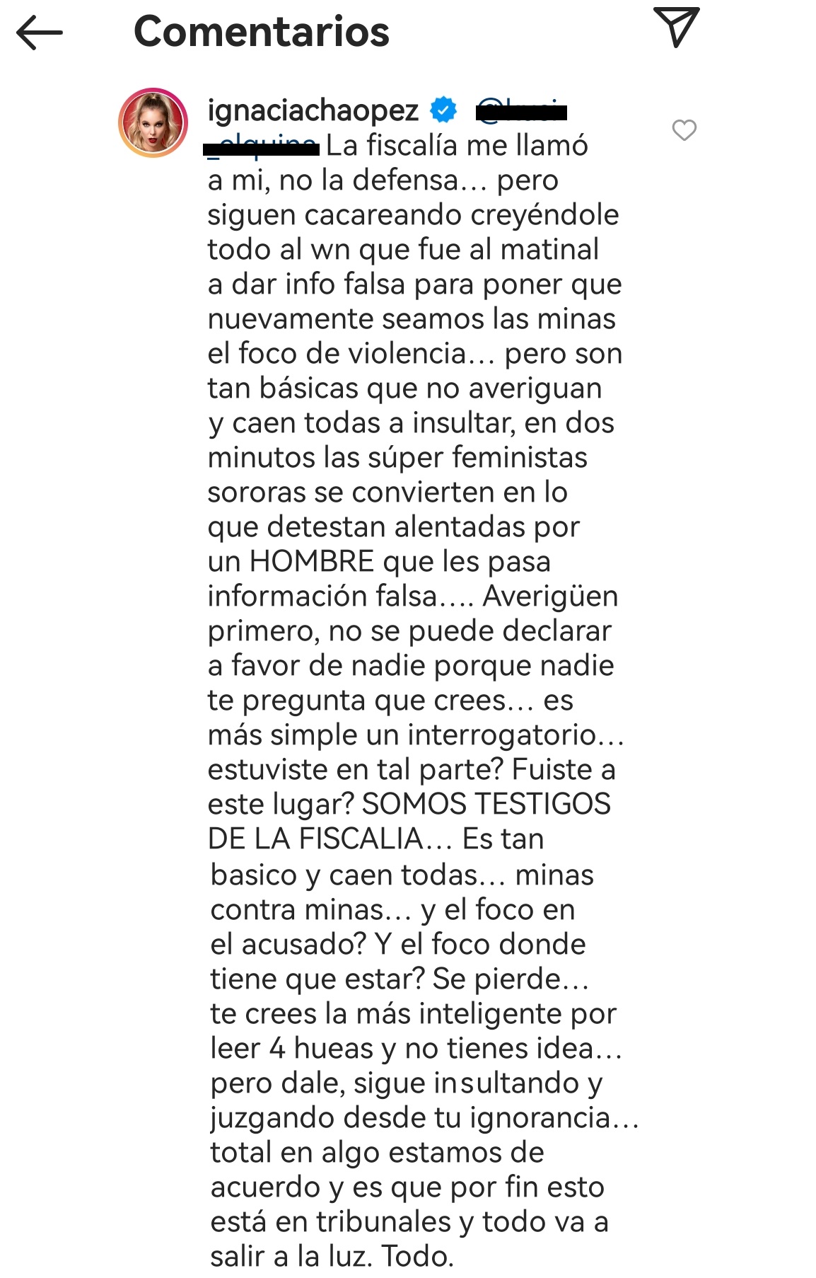 declaración Ignacia Allamand