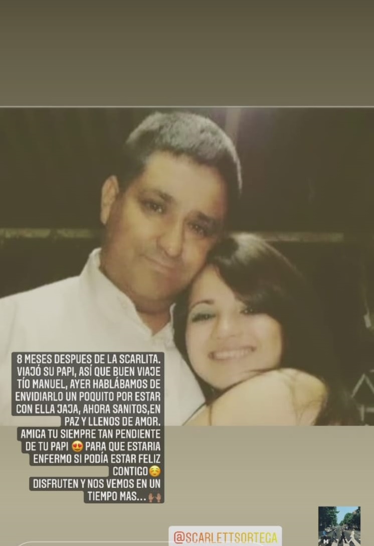 Informan fallecimiento del padre de la ex Calle 7 Scarlett Ortega: ocurrió hace 8 meses