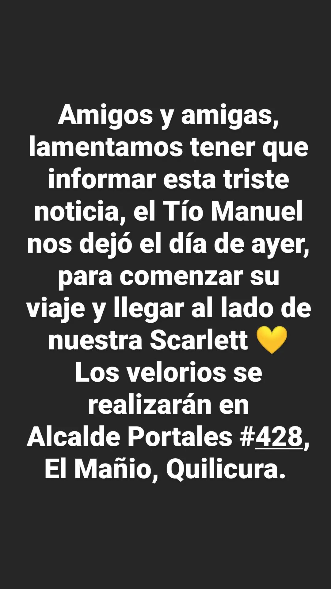 Informan fallecimiento del padre de la ex Calle 7 Scarlett Ortega: ocurrió hace 8 meses