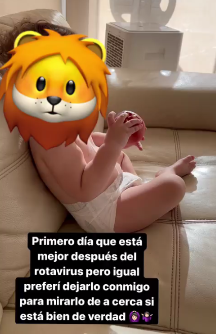 Thais Jordão dedicó mensaje a su hijo y reveló que tuvo rotavirus: "Primer día que está mejor"
