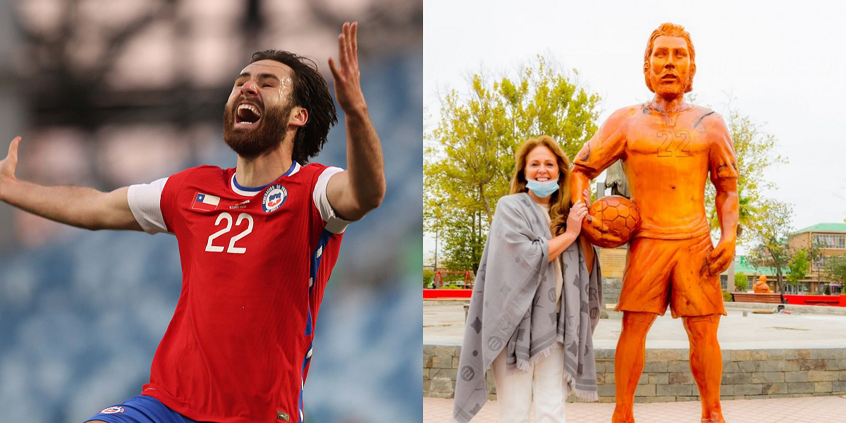 Madre de Ben Brereton se emocionó hasta las lágrimas con estatua de su hijo tras visitar Penco