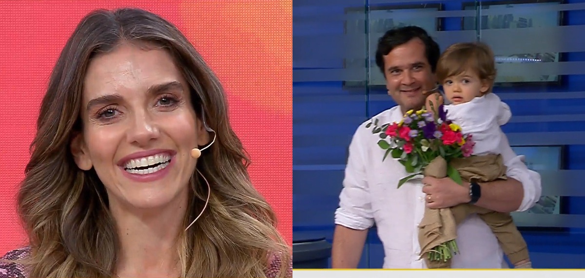 Mari Godoy fue sorprendida por equipo del matinal en su cumpleaños: la visitó su esposo e hijo