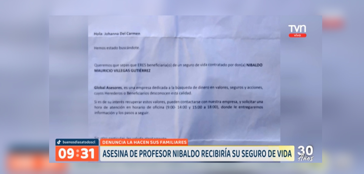 Hermano de profesor Nibaldo Villegas