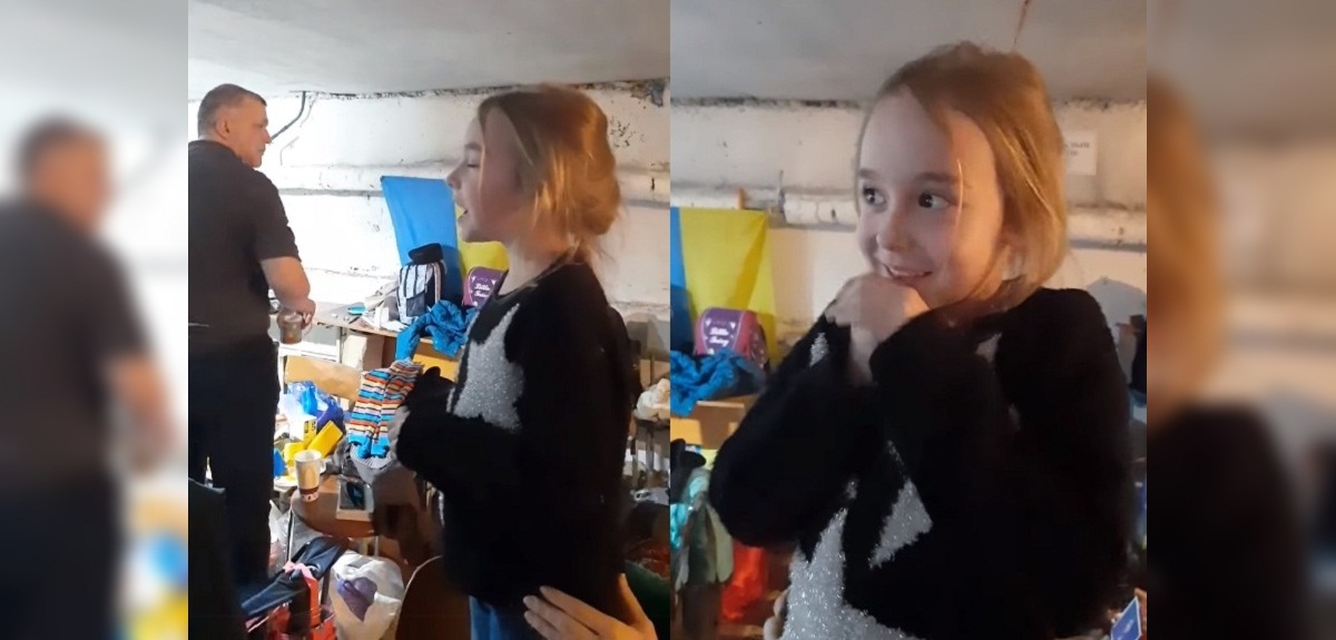 Niña ucraniana conmovió interpretando canción de Frozen en un búnker en Kiev: terminó entre aplausos