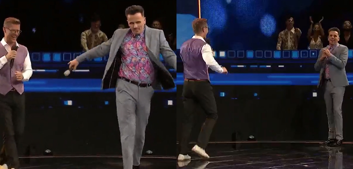 Sergio Lagos imitó paso de danza de Neilas Katinas y generó risas en Aquí se baila: 