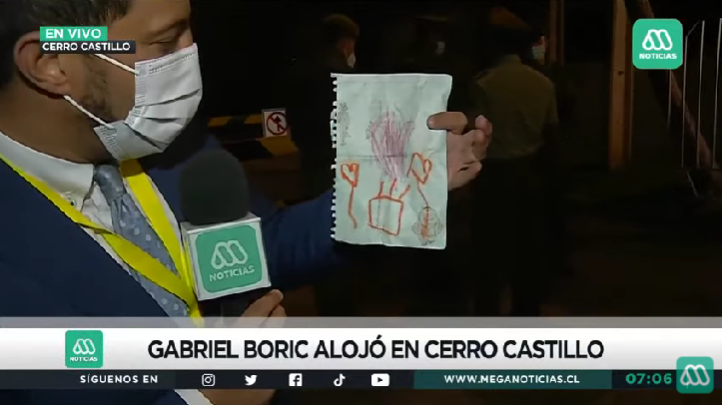 Simón Oliveros mostró tierno regalo de su hija a Boric