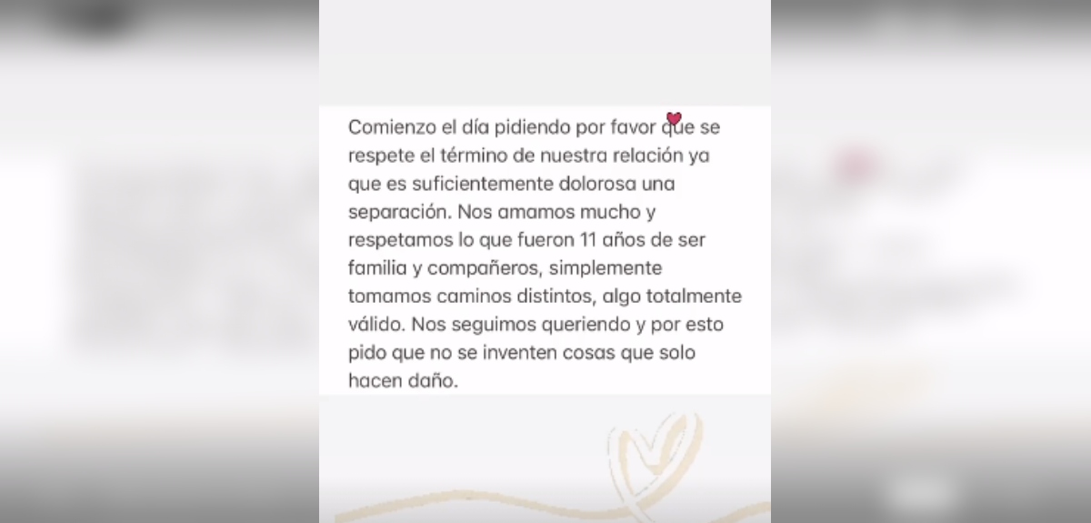 Vanesa Borghi hizo petición tras anunciar el fin de su matrimonio