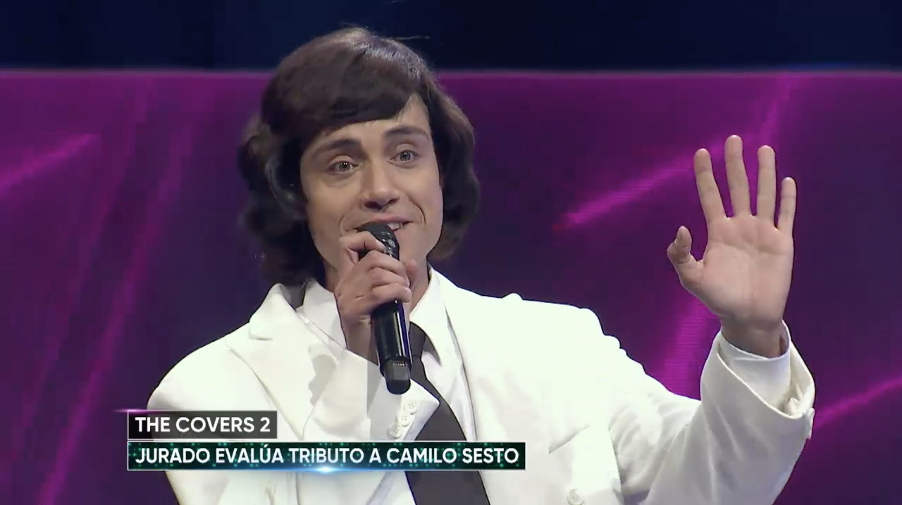 Reacción Yoan Amor a devolución de Javiera Contador en “The Covers 2”