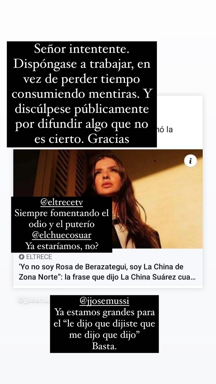 China Suárez responde a dichos en su contra