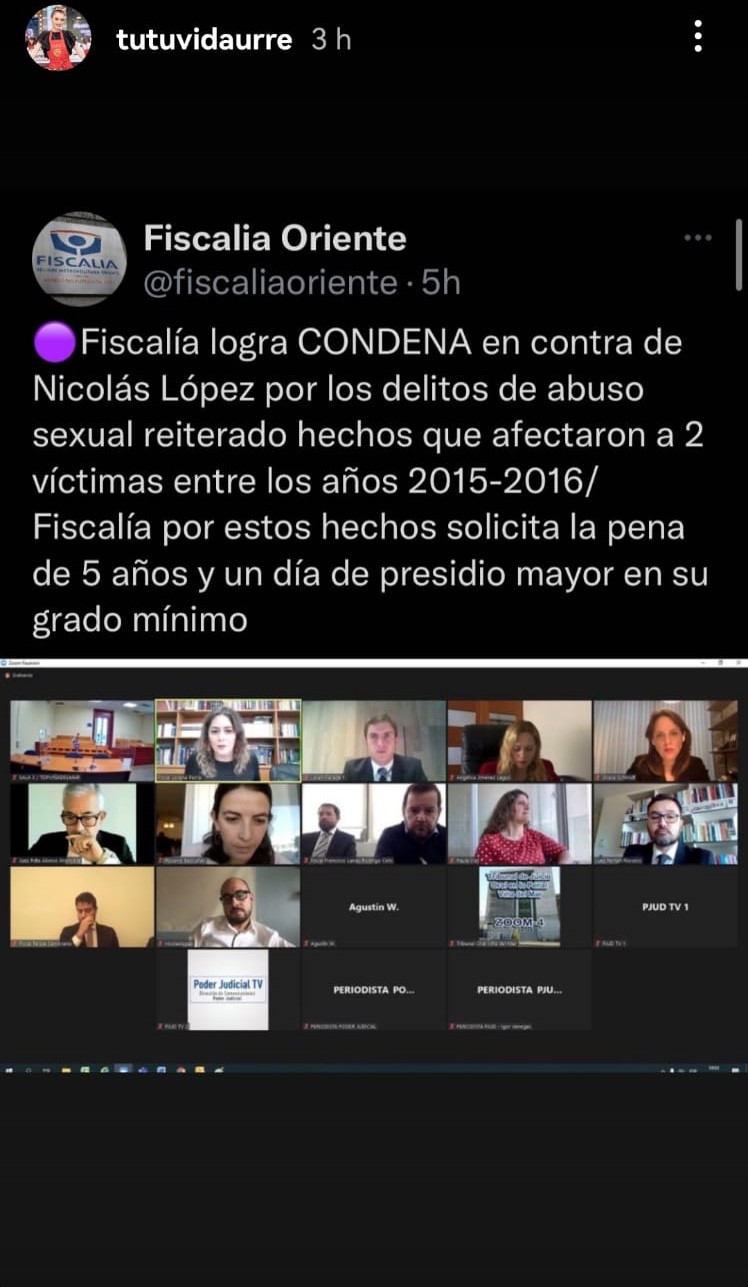 Tutú Vidaurre tras condena a Nicolás López: “Hoy me toca a mí dormir tranquila”