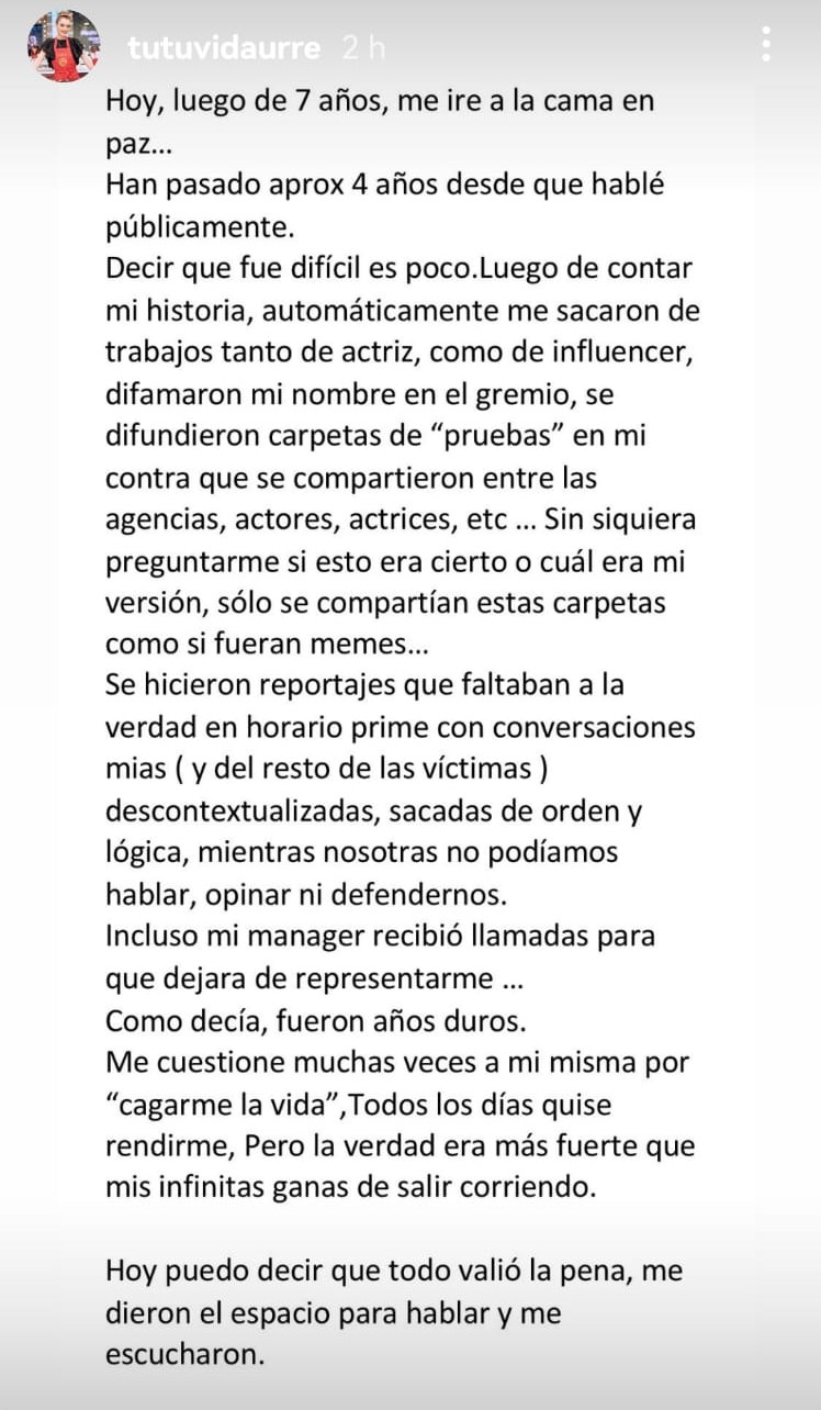 Tutú Vidaurre tras condena a Nicolás López: “Hoy me toca a mí dormir tranquila”