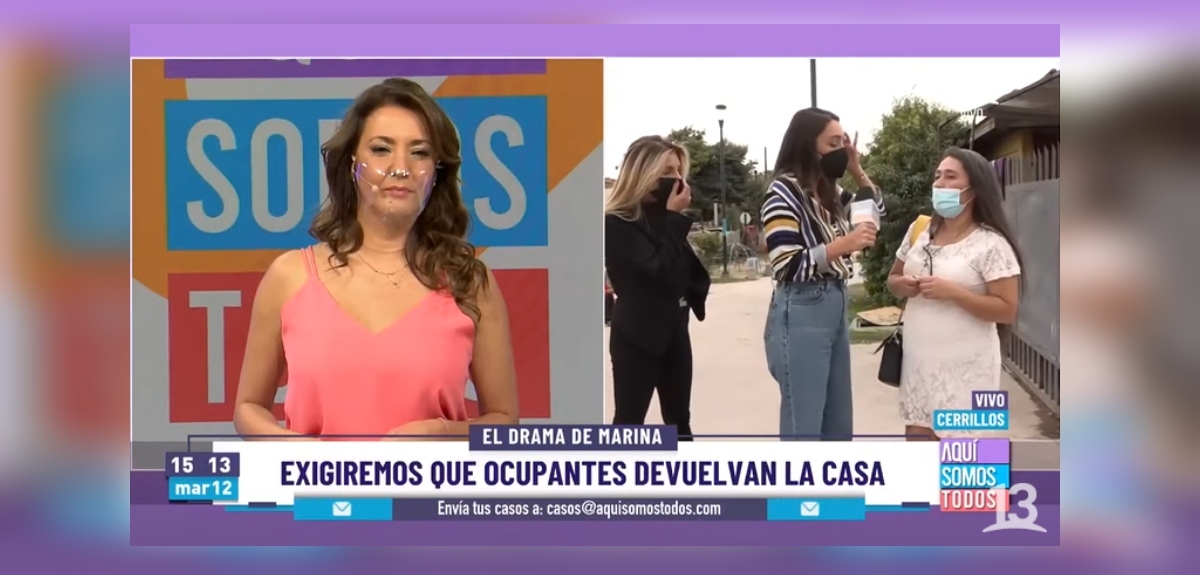 Clarisa Muñoz y equipo de Aquí somos todos, fue agredido y amenazado en vivo por malos arrendatarios