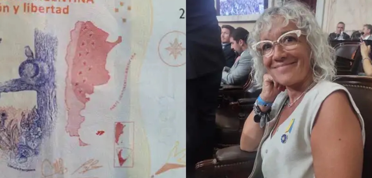 Diputada argentina cometió insólito error al confundir mapa de billete con Chile: no la perdonaron