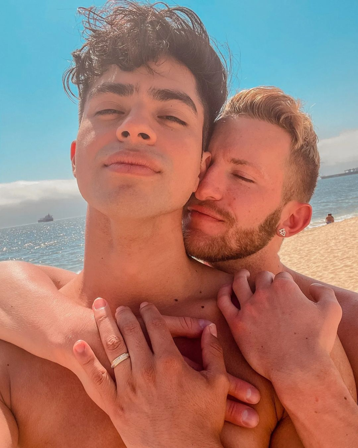 David Sáez y su novio Zachary Blanco