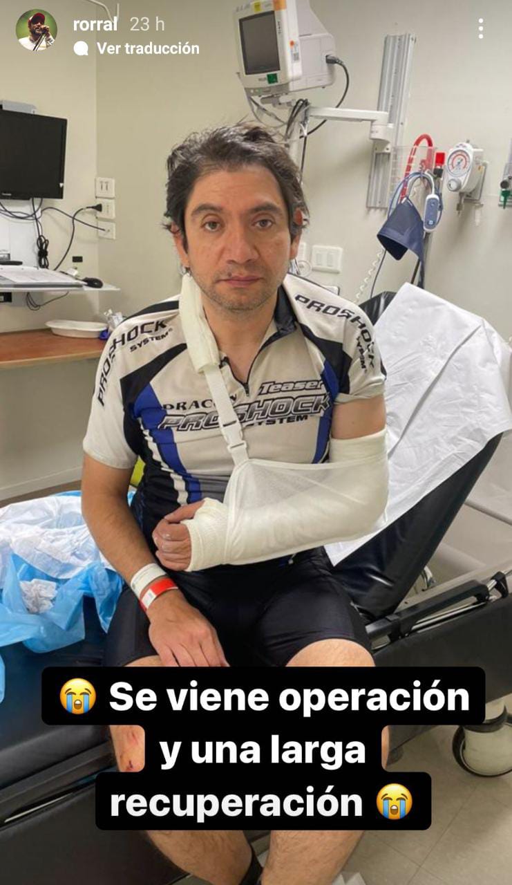 Don Rorro sufrió doloroso accidente en bicicleta: tuvo que ser operado